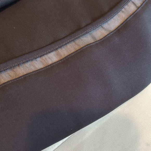 DVF! Navy Blue Ruched Puff Sleeve Blouse - Picture 8 of 8